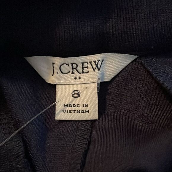 J Crew Factory NWT Wide Leg Ponte Pant Size 8 in Navy Blue | Soft - Picture 3 of 9